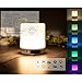 Produktbild All in One LED Beleuchtung | dimmbare 360° LED Lampe mit Touch Sensor | mit Bluetooth Lautsprecher Uhr/LED Anzeige Radio Weckfunktion | unters. SD-Karte, Sleep-mode, Hand frei Telefonat (bunt)