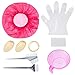 Price comparison product image Hair Coloring Dyeing Kit Hair Dye DIY Tool, Dye Brush Comb Mixing Bowl Ear Caps Shower Cap Disposable Gloves Cape and Elastic