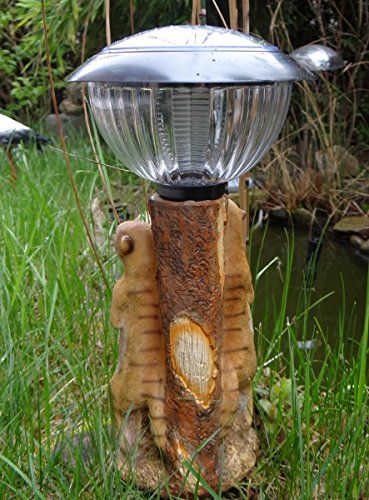 Erdmännchenfamilie mit Solar Laterne Lampe Erdmännchen Figur - 3