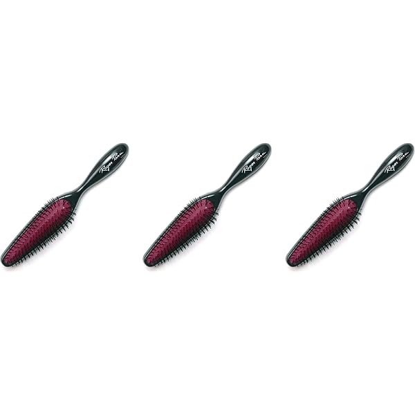 Roger Para Maestro Pneumatikbürste – Schwarz, Antistatisch, 6-reihige Nylonborsten – Für Friseure & Styling