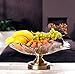 Produktbild wysm Große hochwertige Obstteller Glas Obstschale Europäische dekorative Behälter moderne Wohnzimmer Couchtisch Obstteller Kristallverzierungen hoch ( Farbe : Gold )