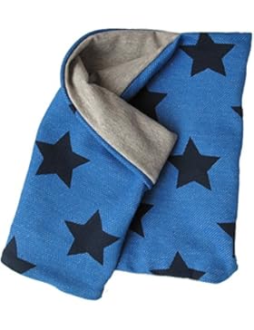 WOLLHUHN ÖKO Halstuch, Schal, Jersey Jeans blau/schwarz mit Sternen (aus Öko-Stoffen, bio) für Jungen und Mädchen...
