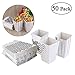 Produktbild TOYMYTOY 50 Stück Popcorn Boxen - Silber Design Trio Miniatur Wellenschliff Karton Party Candy Container Snack Kartons