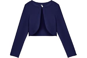 Arshiner flickor Bolero barn långärmad kofta med diamantknapp bomull rund hals Bolero för nattvardsgång blomster 5-13 år