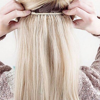 PuMaple 16"-24" Thick Full One Piece 5 Clips In Human Hair Extension 120g , 1pc/pack