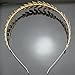 Pixnor Gold Leaf Headband Vintage Boho Alice Bridal Hair Crown Leaf Tiara