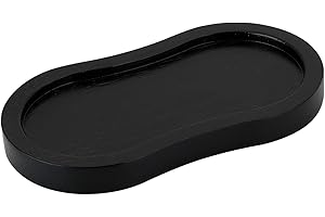 BINHAI macina sale e pepe, set macina pepe in legno kit macine manuali solido con forte smerigliatrici in ceramica regolabile 2 pezzi 8 pollici (C Vassoio Black Mill)