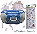 Denver TCP-39-Blau Kinder Stereoanlage CD-Player Radio Kassettendeck Boombox inkl. Einhorn Sticker