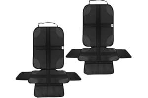 Ezilif Car Seat Protector, 2 Pack 600D Oxford Fabric Car Seats Protectors for Child Seats Fits ISOFIX, Waterproof Baby Seat Protector with Pockets and Thick Pad Cover for Kids