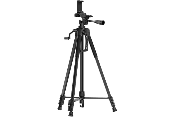 Amazon Basics 67 Inch (170CM) Tripod for DSLR, Camera Operating Height: 5.57 Feet Maximum Load Capacity up to 5kg Portable Lightweight Aluminum Tripod 360 Degree Ball Head Carry Bag (Black)