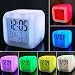 Produktbild Actim Weiß Bunt LED Wecker Digitaluhr Thermometerwürfel Alarm Clock
