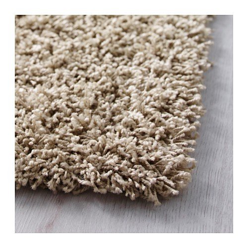 IKEA HAMPEN Langflor Teppich in beige; (80x80cm) - 2