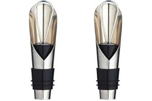Vino versatore e tappo versatore per vino, mSure 2-in-1 in acciaio INOX e tappo, 2-pack