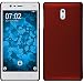 Produktbild PhoneNatic Case für Nokia 3 Hülle rot gummiert Hard-case für 3 + 2 Schutzfolien