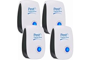 AILEDA Repellente ad Ultrasuoni per Topi, Repellente Ultrasuoni Anti Zanzare Ultrasuoni Interno Dispositivo Anti Topi, Insetti, Zanzare, Scarafaggi, Ratti, Formiche, Ragni 4 Pack