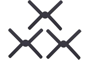 OFZVEO Salvamanteles de Silicona, Salvamanteles de Silicona Plegable Antideslizantes, Soporte de Silicona para Ollas de Cocina, Resistente al Calor Posavasos Silicona para Cocina o Hogar (Gris, 3pcs)