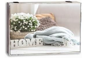 KCASA Tapa Contador de luz Cubrecontador electricos Home Blanco Cesta 46x31x7 cm - Home Blanco