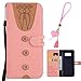 Produktbild Samsung S8 Tasche, Samsung S8 Flip Case, Edaroo Cute Design Rosa PU Leder Kunstleder Flip Case mit ID Kreditkarten Magnetverschluss Stand Fuction Schutzhülle Handytasche für Samsung Galaxy S8