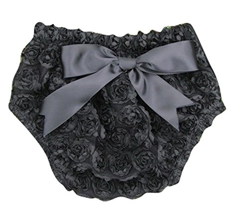 Pinkyee Baby Girl'S Rosette Bloomer Black