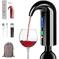 Fexsiyong Electric Wine Aerator, Electric Wine Pourer and Wine Dispenser Pump, Multi-Smart Automatic Filter Wine Dispenser with USB Rechargeable for Travel, Home and Bar(Black)