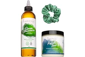ROSERAIE Coffret Sérum Time Pack - 1 Repair Time 230 ml + 1 Sérum De Croissance 250 ml + 1 Chouchou De Couleur Aléatoire Offert