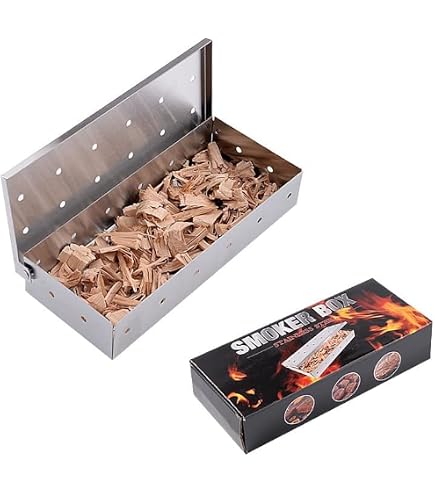 Boîte De Fumage Universelle En Acier Inoxydable - Fumoir Barbecue Pour Viande, Poisson & Légumes - Idéal Charbon, Gaz & Électrique