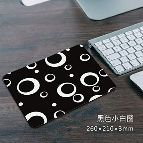 Preisvergleich Produktbild Niedlicher Kleiner Mausunterlagenverschlußschwarzes des quadratischen Cartoon Kleiner weißer Kreis