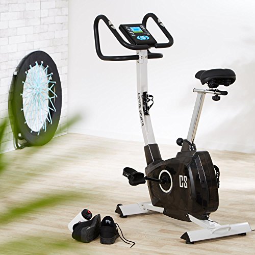 CAPITAL SPORTS Durate X77 Cardiobike Heimtrainer Fitnessbike Ergometer (Trainingscomputer mit LCD-Display, Trainingsprogramme: H.R.C.; T.H.R.; Körperfett, 9 feste Programme, belastbar bis 100 kg) schwarz oder silber - 6
