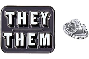 PANDA LOCO [NEW] Gender Pronoun LGBT - Enamel Metal Pin Lapel Badge