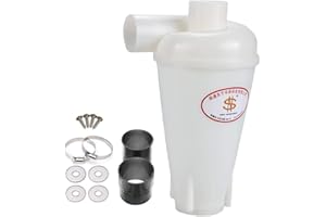 GUTSBOX Zyklon separatore polvere Dust filtro ciclone ad alte prestazioni polvere polvere collezionatore filtro di aspirazione di classe di efficienza energetica A per vuoto (Bianco)