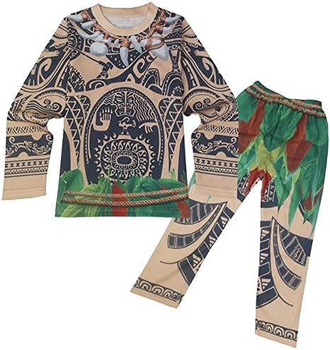 DGFSTM Maui Boys Pjs Pajamas Sets for Boy Kids Pyjamas (5-6years, gren long)