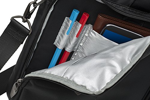 RIVACASE Tasche für Laptops bis 17.3″ – Hochwertige Notebooktasche mit zusätzlichen Fächern und angenehmen Tragekomfort – Schwarz - 5