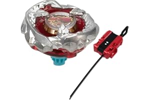 CWED 2 Pezzi Set da Combattimento, Trottole Gioco di Strategia per Bambini con Trottola Giocattolo e Lanciatore a Corda Deluxe, Giochi per Famiglie, Giocattoli per Bambini（rosso）