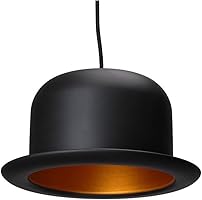 La chaise longue 31-ZL1-001 Suspension Chapeau Melon Noir et doré Métal Ampoule halogène incluse D24 x H14 cm