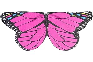 Daity Kinder Schmetterlingsflügel Schal mit weichem, leichtem Material als Kostümzubehör 3-10Jahre für Show, Daily, Party