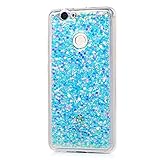 Huawei Nova Hülle Mavis's Diary Tasche Schutzhülle Aqua Bling Glitzern Design TPU Softcase Fall Euit Back Cover Bumper Handytasche Scratch Telefon-Kasten Handyhülle Handycover + 1x Kapazitive Feder + 1x Gemeinsame Staubstecker - 