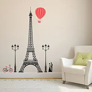 Wallstick 57-2627 Paris Love City Vinyl Wall Sticker (49 cm x 4 cm x 4 cm, Multicolour)