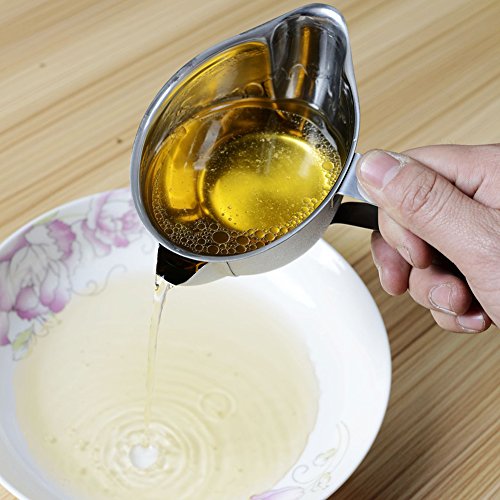 aihometm Edelstahl Öl Suppe Trenner Schüssel Bratensudabschöpfer Öl Fettabschöpfer Topf Multi - 4