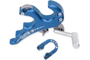 ZZYB Arc Compound Release Aid 4 Finger Aide à la Libération Déclencheur Tir à l'arc Libération des Doigts Étrier de poignée avec D Loop en Métal Accessoires pour De Plein air Chasse