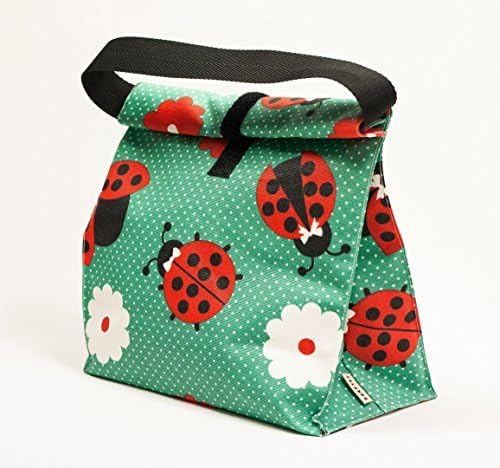 Reusable lunch bag. Food bag. Kids lunch bag. Adult lunch bag. Lunch tote. Lunch box. Green and red Lady bags