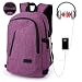 Produktbild WinCret 15,6 Zoll Diebstahlschutz Laptop Rucksack - Anti-Diebstahl Lock Studenten Backpack mit USB Kabel und Anschluss für Damen Herren – Laptop Computer Multifunktionsrucksack