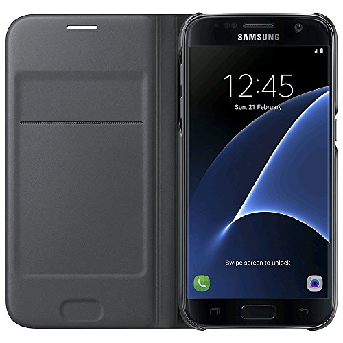 Samsung Flip Wallet - Funda Oficial Galaxy S7  Color Negro- Versi  n espa  ola