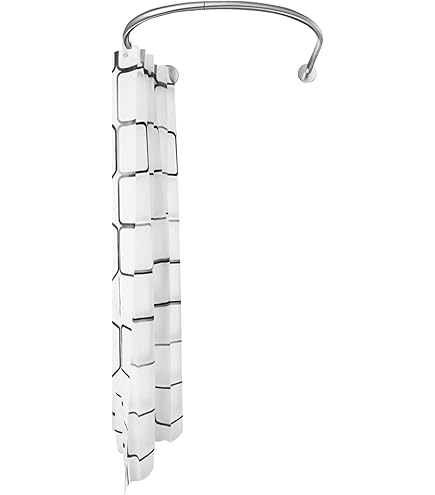 sasko U-vormige douchegordijnstang - douchestang - stabiele hoekstang douchegordijn zonder plafondhouder - douchegordijnstang - 100 x 100 x 100 cm - wit