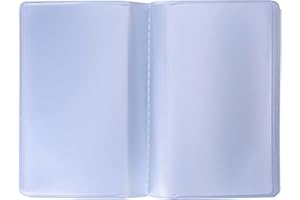 Shappy 2 Pieces Plastic Wallet Insert Credit Card Holder with 10 Page 20 Slots and 10 Page 10 Slots, 9.5 x 6.5 cm, Transparent