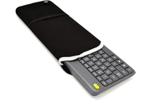 AMMKRO Neoprene Keyboard Carrying Travel Case with Mesh Mouse Pouch for Logitech K400 Plus Wireless Touch TV Keyboard, Case Only