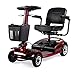 Produktbild E Scooter Senioren Falbar,e Rollstuhl Faltbar Leicht Elektrofahrzeug Quad,elektroroller Für Behinderte 125kg,elektroscooter Mit Strassenzulassung Elektromobile Für Senioren 6 Km/h Elektromobil,Red