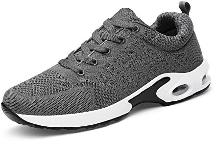 New Women's Air Sports Running Shoes Shock Absorbing Trainer Running Jogging Trainers Unisex Gym Trainers Fitness Lightweight Shoes (6.5UK=40EU, Gray-3)