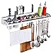 Produktbild Kitchen Wall Rack, Messerregal, Metall-Aluminium-Rack, Punch-Free Lagerregal, 10 Haken, Verschiedene Spezifikationen zur Auswahl (größe : 80-Punch)