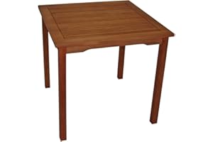 DEGAMO Gartentisch Bistrotisch Lago 75x75cm quadratische Form, aus Eukalyptus Holz, FSC®-Zertifiziert, braun geölt, Outdoor