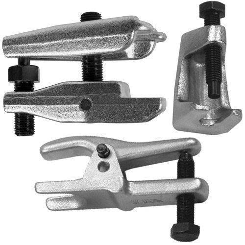 ALKAN Kugelgelenkbolzen-Abzieher Satz für Traggelenk, Gelenkbolzen und Spurstangenkopf / Universal Ausdrücker Set im stabilen Aufbewahrungskoffer, 3-tlg. - 2